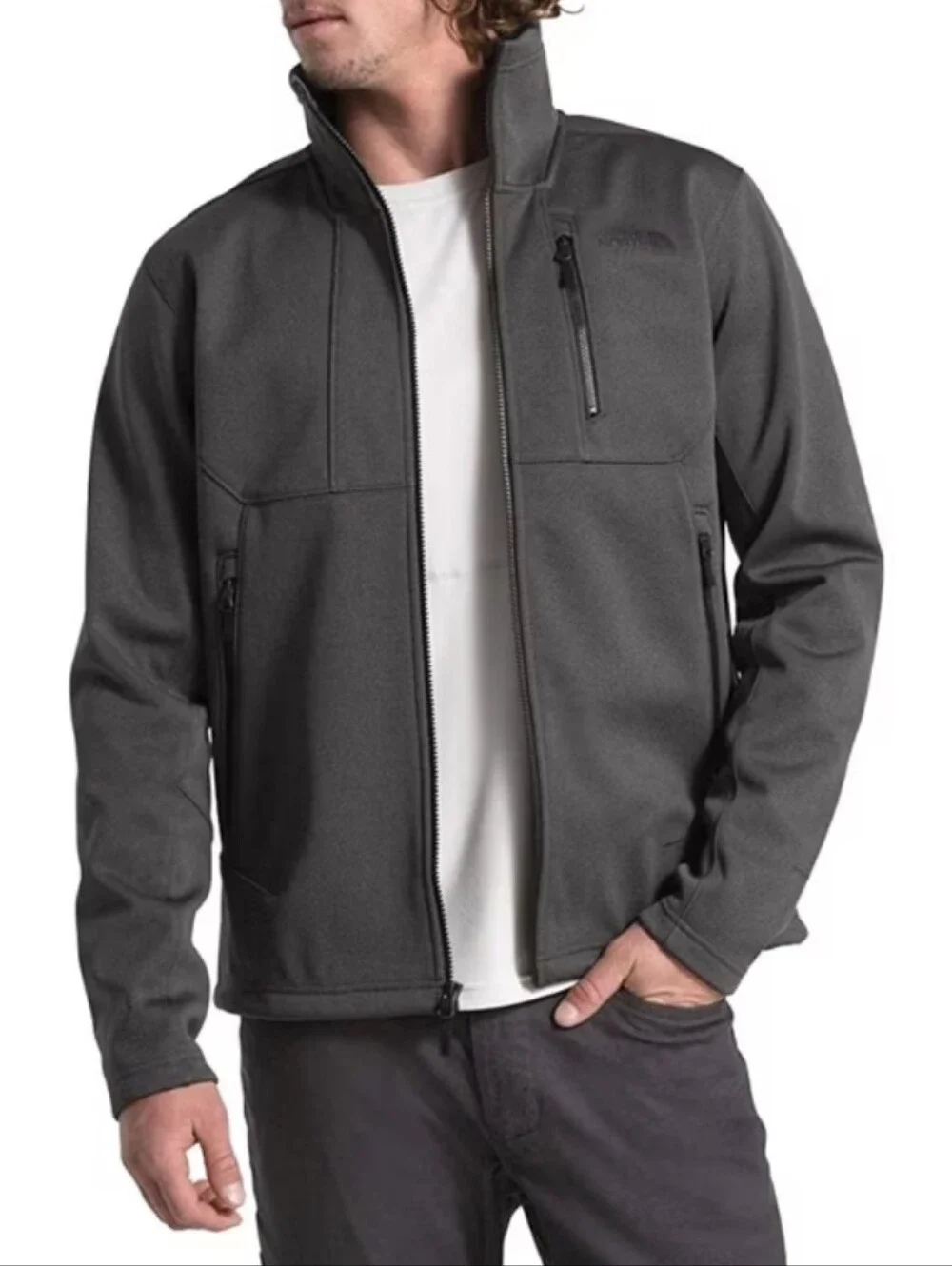 The North Face Apex Risor Softshell Jacket Coat Charcoal Grey Men's Size XXXL